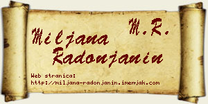 Miljana Radonjanin vizit kartica